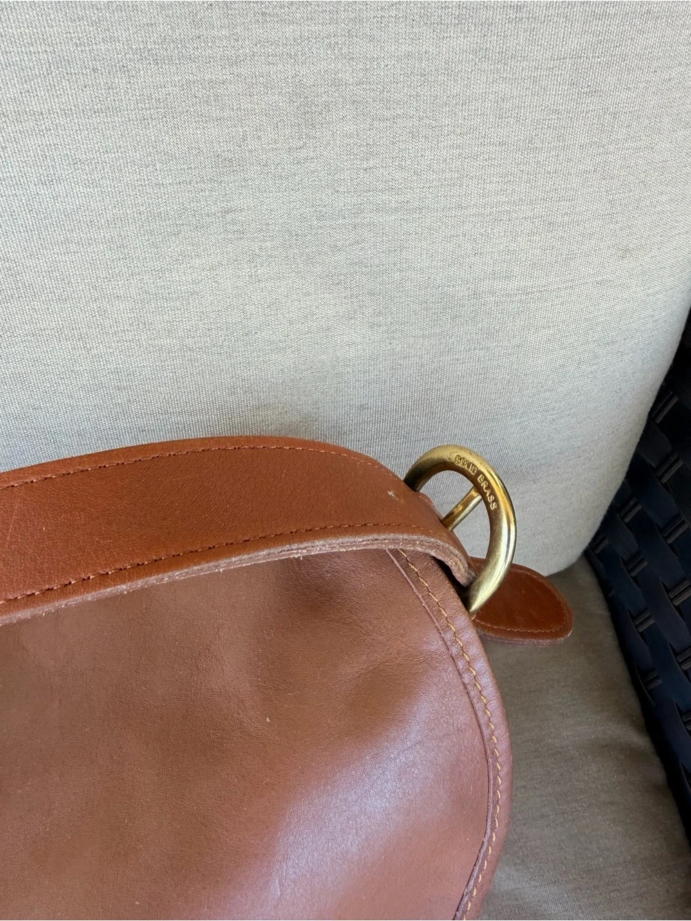Vintage Coach 90s Fletcher Brown Leather Crossbody Bag RARE
